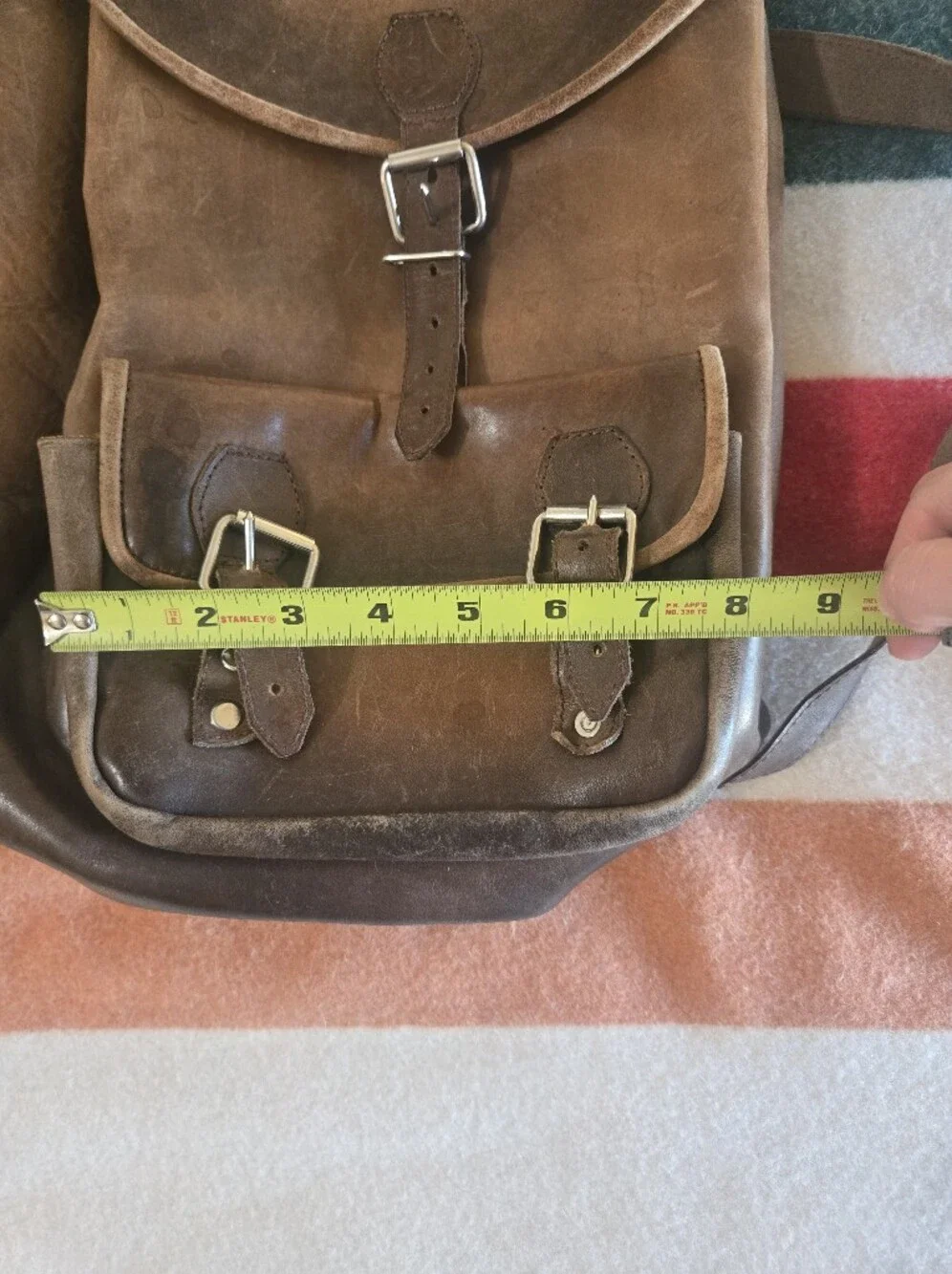 Classic Brown Leather Backpack